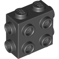 Lego kostka 1x2x1 2/3 s nopy, černá (6308883)